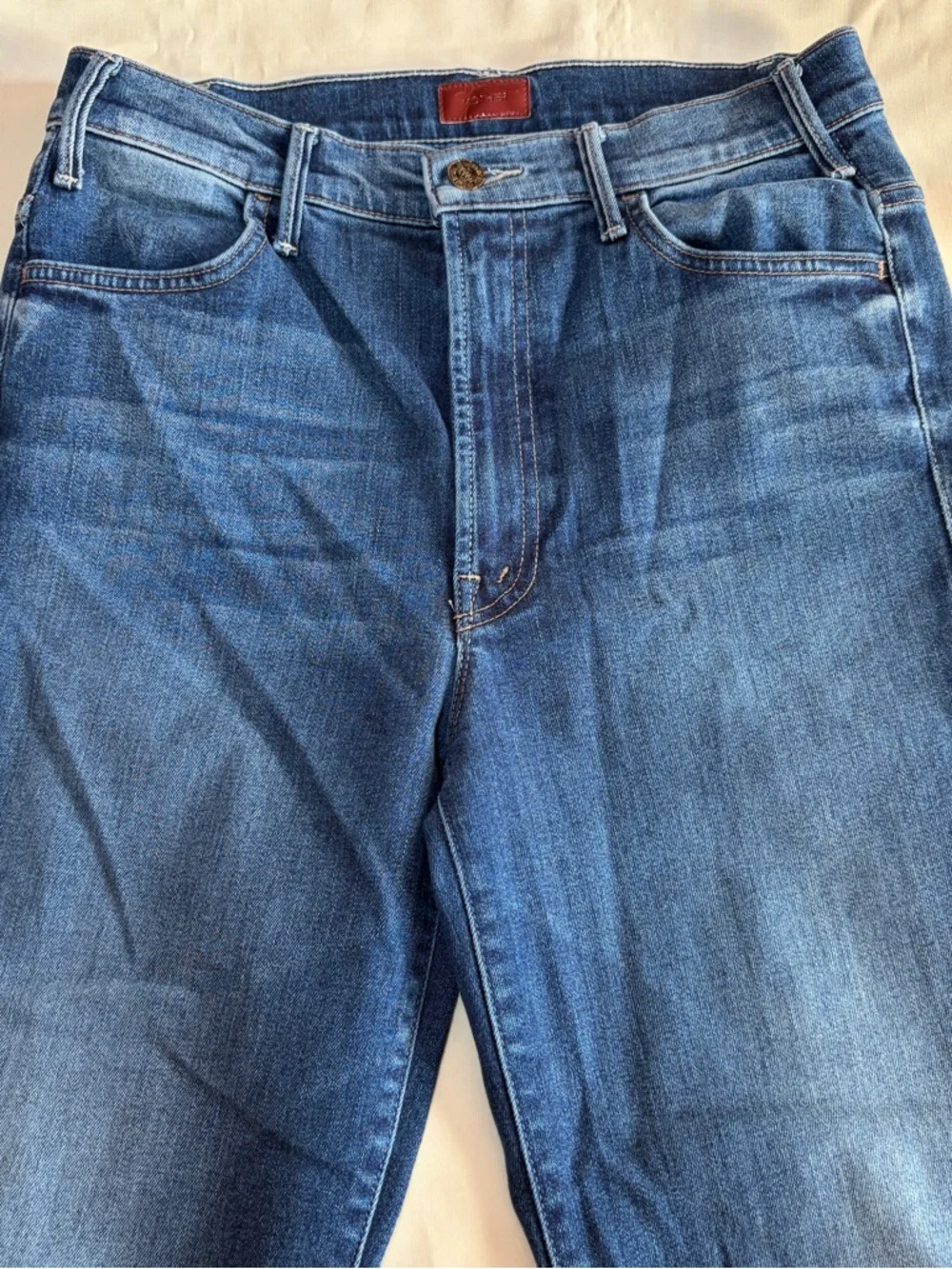 MOTHER- The Hustler Ankle Fray in Night Clubbing Size 28 High Waist Jeans